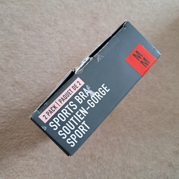 New! Puma 2 pack Seamless Sports Bras Medium Grey Black Convertible NWT - Picture 8 of 13